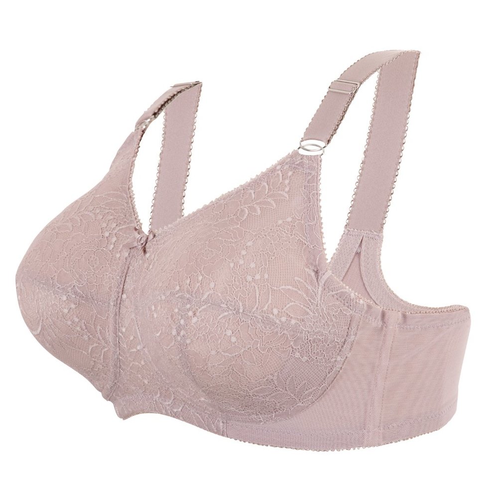 Glamorise 40C COMFORT LIFT Bra (COTTON-LINED) Wireless (SIDE-BONES) TAUPE NEW